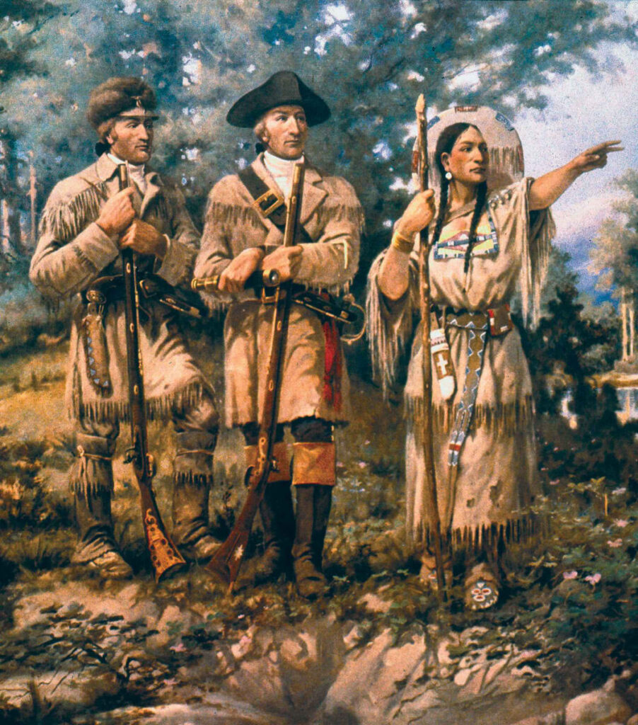 Lewis & Clark with Sacagawea