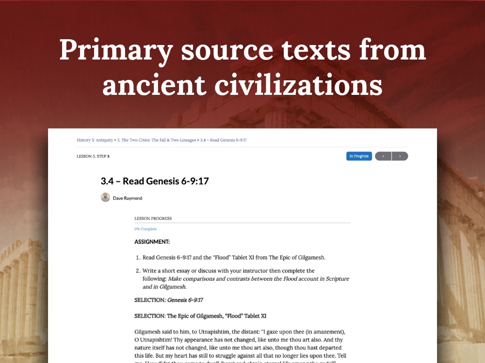 Primary source texts from ancient civilizations
