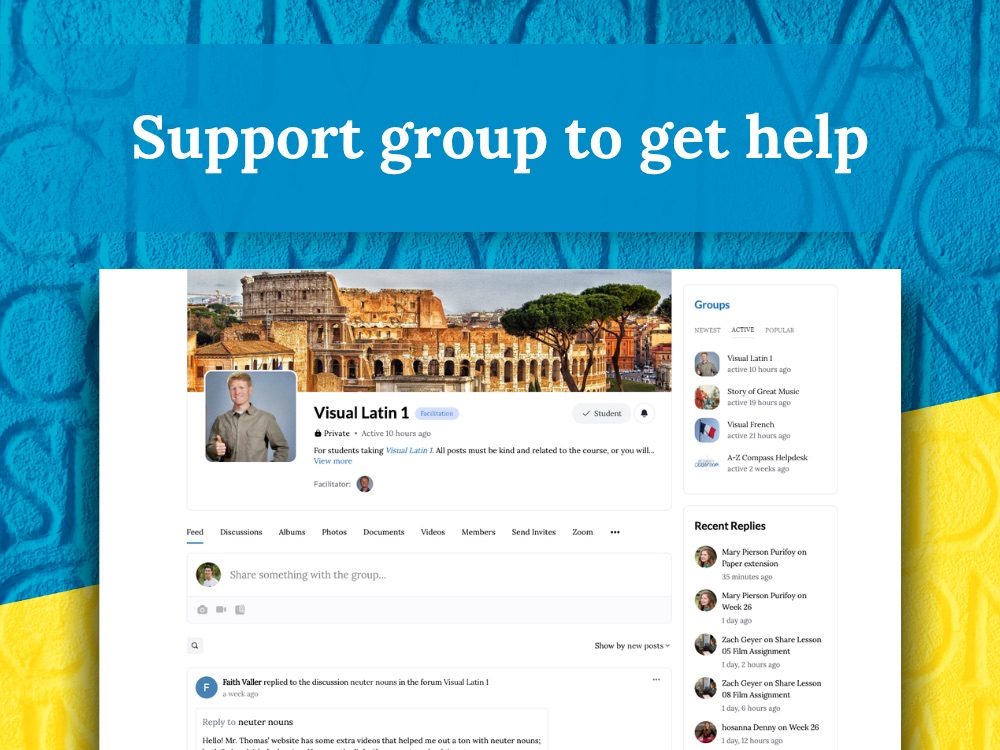 Support group to get help