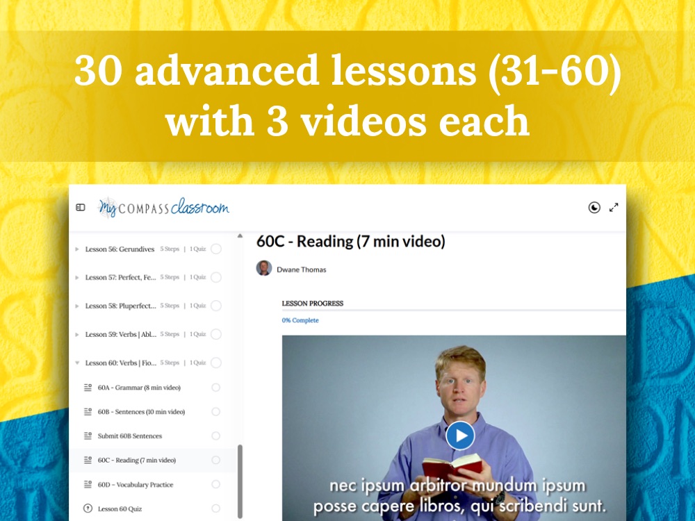 30 advanced lessons with 3 videos each